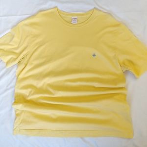 Brooks Brothers XL T Shirt Yellow/Blue Logo